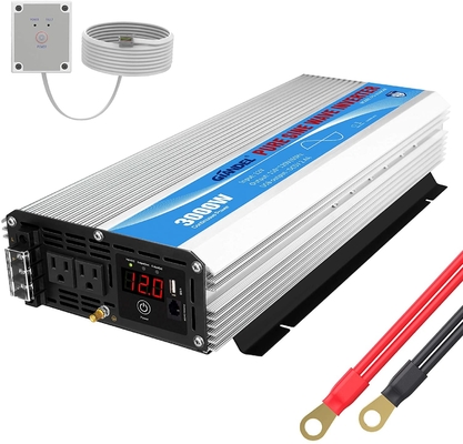 invertitore puro DC12V di potere di sinusoide 3000W a AC120V con telecomando