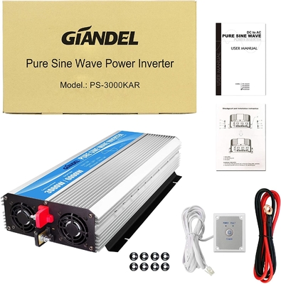 invertitore puro DC12V di potere di sinusoide 3000W a AC120V con telecomando