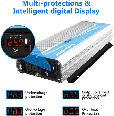Invertitore solare ibrido 3000W MSDS UN38.3 della sinusoide pura di DC24V