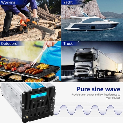 Esposizione LCD pura dell'invertitore 12V 24V della sinusoide 3000 di watt telecomandato