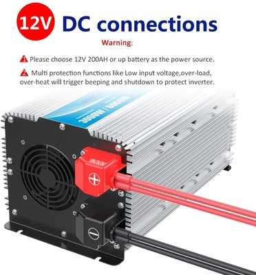 Esposizione LCD pura dell'invertitore 12V 24V della sinusoide 3000 di watt telecomandato