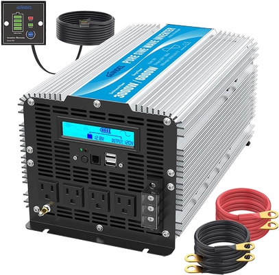 Esposizione LCD pura dell'invertitore 12V 24V della sinusoide 3000 di watt telecomandato