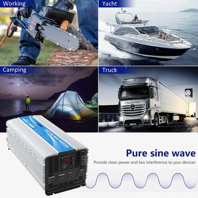 Invertitore puro solare ibrido resistente di potere di sinusoide dell'invertitore LED 4000W di 12V 2.4A
