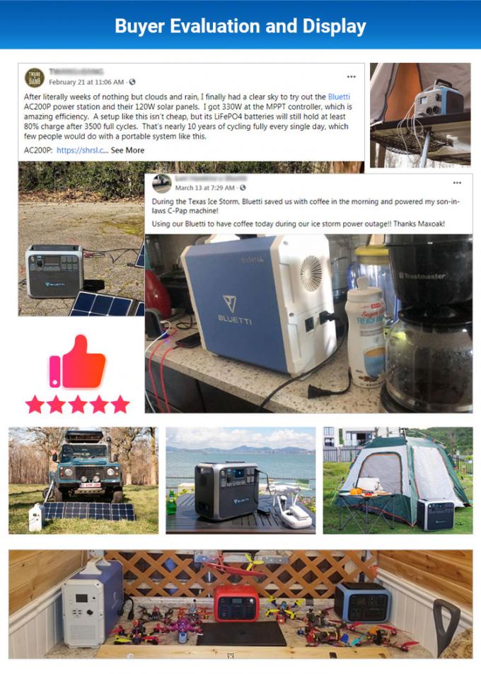 alimentazione elettrica portatile solare del sistema di 500W 10A per 720Wh di campeggio 3