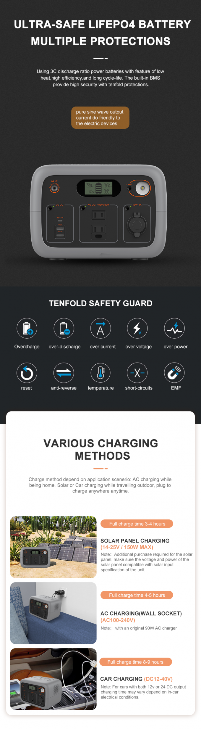 La Banca portatile 300w della batteria solare di Mini Camping 220V fuori dal sistema solare di griglia 2
